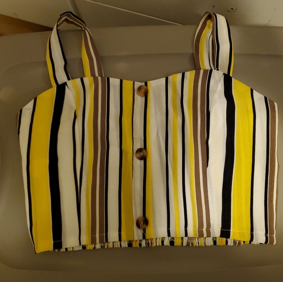 Striped crop top short set - Picture 2 of 5